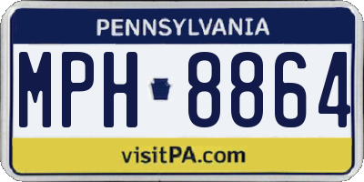 PA license plate MPH8864