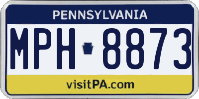 PA license plate MPH8873