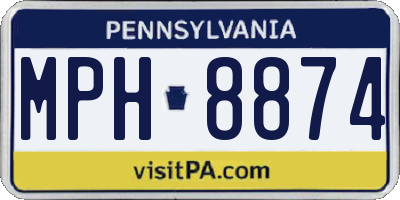 PA license plate MPH8874
