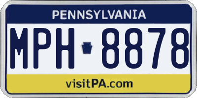 PA license plate MPH8878