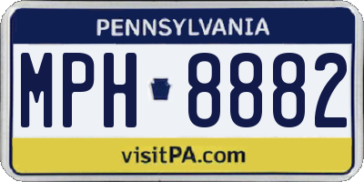 PA license plate MPH8882