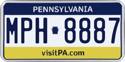 PA license plate MPH8887