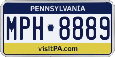 PA license plate MPH8889