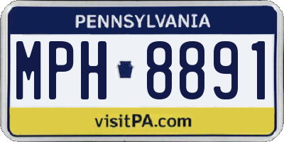 PA license plate MPH8891