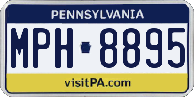 PA license plate MPH8895