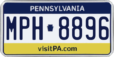 PA license plate MPH8896