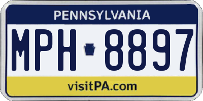 PA license plate MPH8897