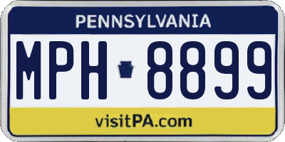 PA license plate MPH8899