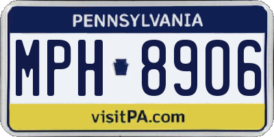 PA license plate MPH8906