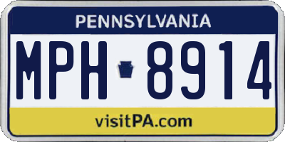 PA license plate MPH8914