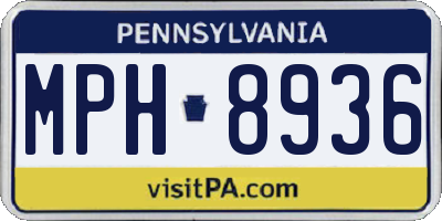 PA license plate MPH8936