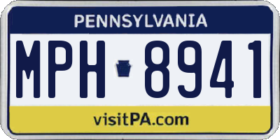 PA license plate MPH8941