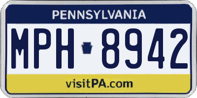 PA license plate MPH8942