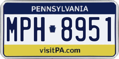 PA license plate MPH8951