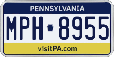 PA license plate MPH8955