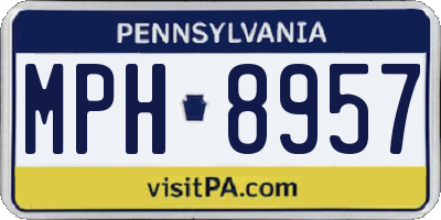 PA license plate MPH8957