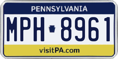 PA license plate MPH8961