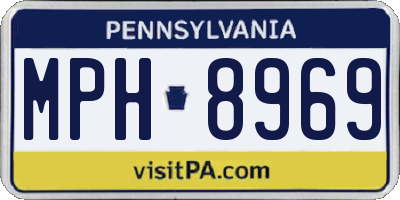 PA license plate MPH8969