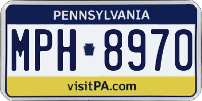 PA license plate MPH8970