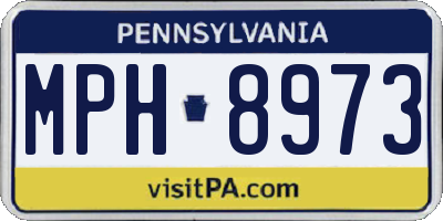PA license plate MPH8973
