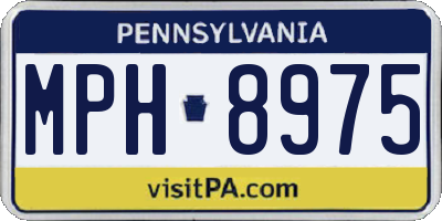 PA license plate MPH8975
