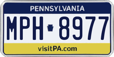 PA license plate MPH8977