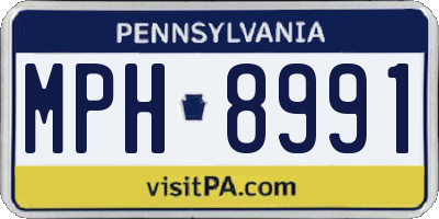 PA license plate MPH8991