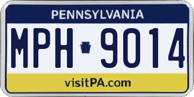 PA license plate MPH9014