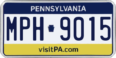 PA license plate MPH9015