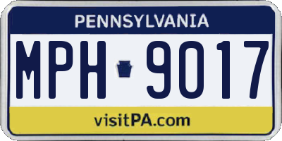 PA license plate MPH9017