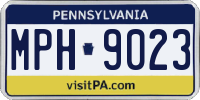PA license plate MPH9023