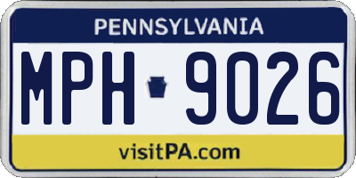 PA license plate MPH9026