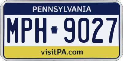 PA license plate MPH9027