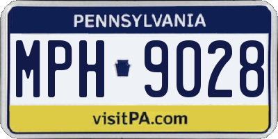 PA license plate MPH9028