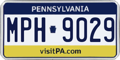 PA license plate MPH9029