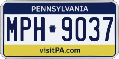 PA license plate MPH9037
