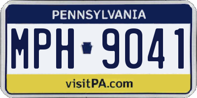 PA license plate MPH9041