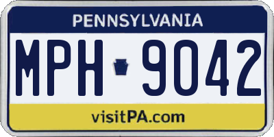 PA license plate MPH9042