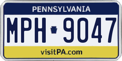 PA license plate MPH9047