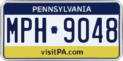 PA license plate MPH9048