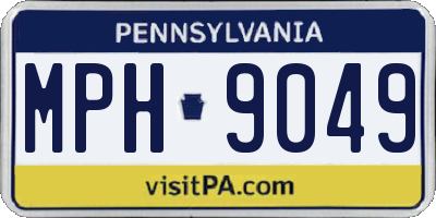 PA license plate MPH9049