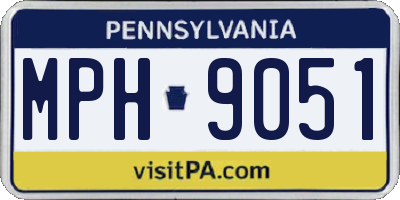 PA license plate MPH9051