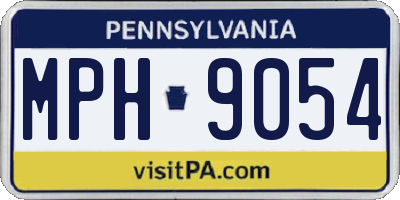 PA license plate MPH9054