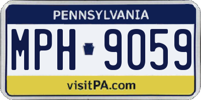 PA license plate MPH9059