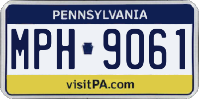 PA license plate MPH9061