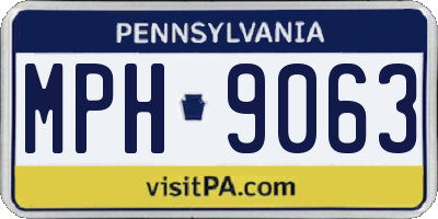 PA license plate MPH9063