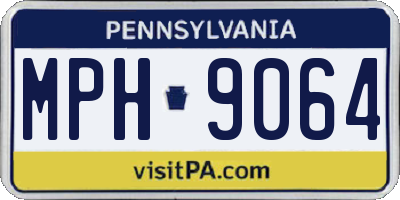 PA license plate MPH9064