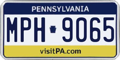 PA license plate MPH9065