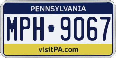 PA license plate MPH9067