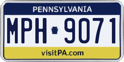 PA license plate MPH9071